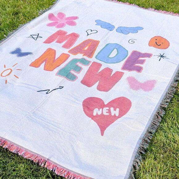 Elevated Faith MADE NEW THROW BLANKET 50 x 70 Jacquard Woven Tassel - Picture 2 of 9